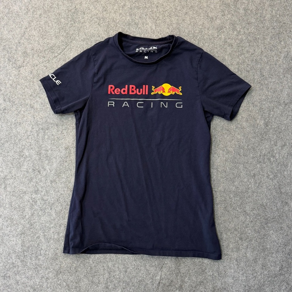 Red Bull Racing Navy Blue Short Sleeve Crew Neck T-Shirt Women's Size Medium